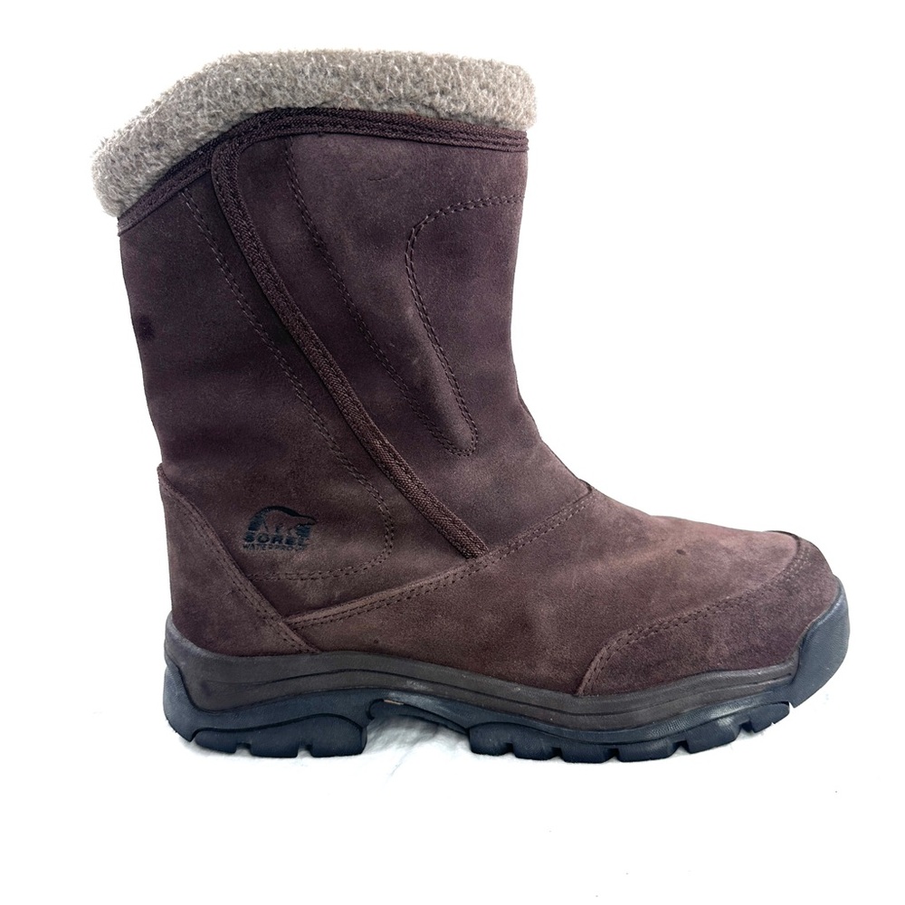 Sorel Buxton Men Size 8.5 Brown Suede Duck Boot Winter Waterproof NM1435204